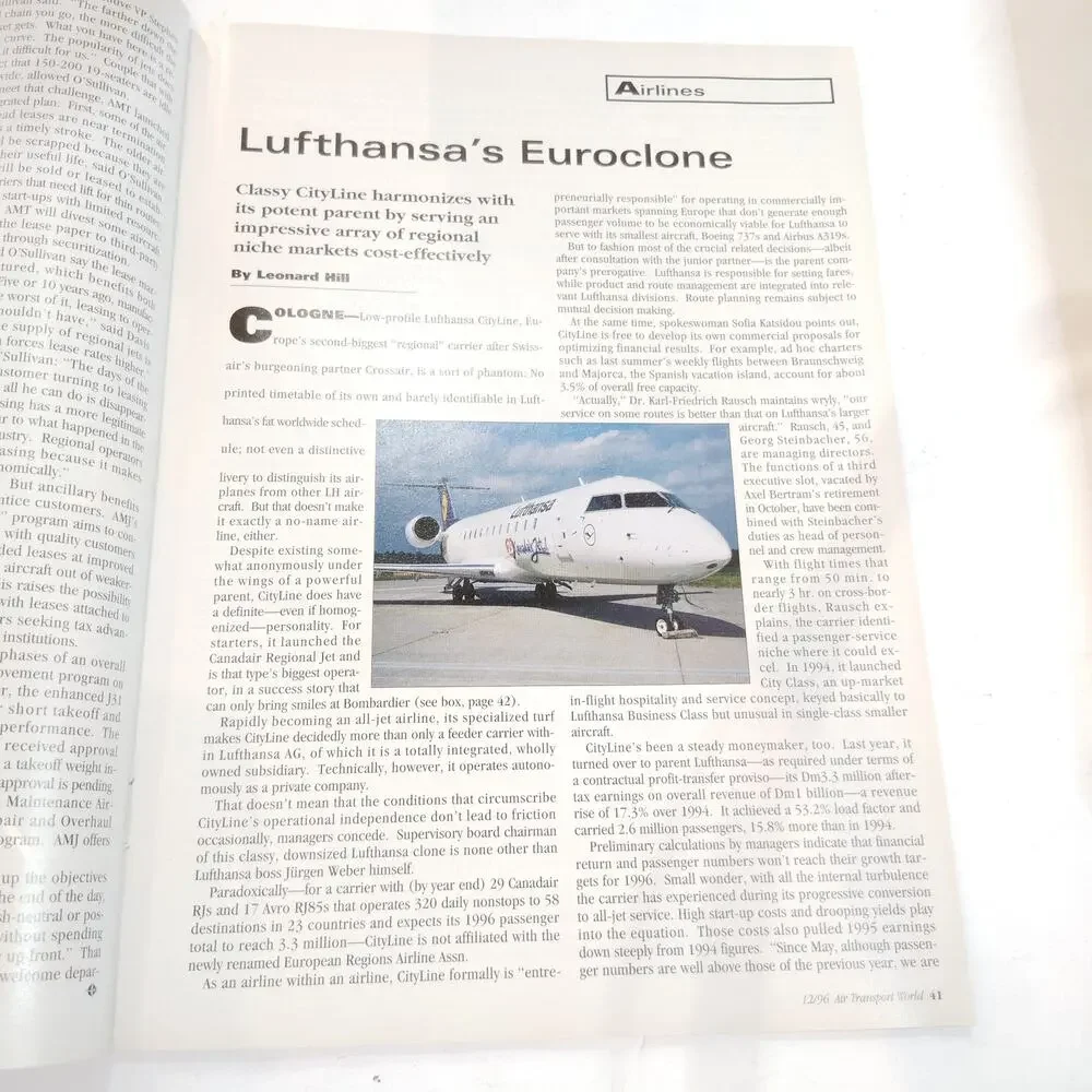 Air Transport World Magazine - December 1996 - Leasing & New Orders Issue